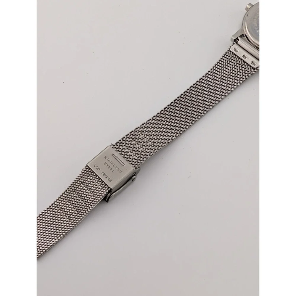 Grenen Denmark Watch Women 26mm‎ Mesh Band Crystal Accents MOP Dial- New Battery
